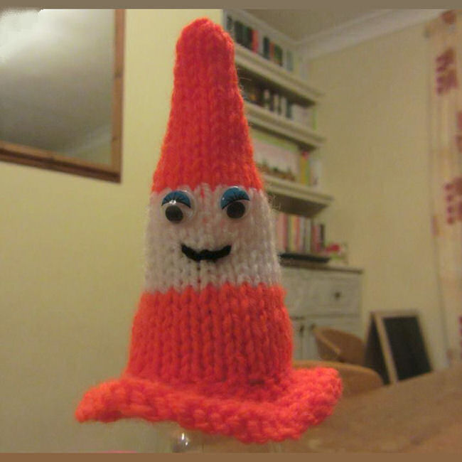 Innocent Big Knit Hat Patterns - Road Cone