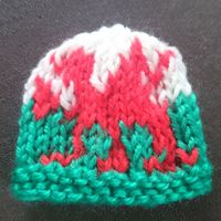 Innocent Smoothies Big Knit Hat Patterns - Welsh Wales Dragon